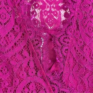 Free People | Dresses | Free People Heart In Two Mini Lace Tunic Dress In  Bright Orchid Y2k Large | Poshmark